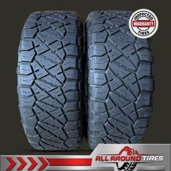 🔥 2- 37x12.50R20 NITTO RIDGE GRAPPLER TIRES — 14/32nds — LIKE NEW!! — INSTALLED! 🔥