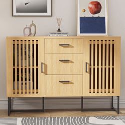Double Sided Wooden Buffet Cabinet