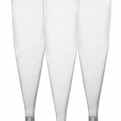 Party Joy [120 Ct] Plastic 6-oz Champagne Flutes BPA Free Heavy Duty Plastic