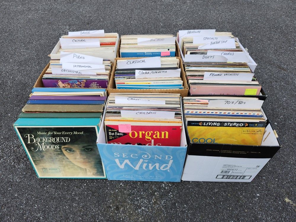 Large Vinyl Record Collection 334 Records + 8 Box Sets Multiple Genres