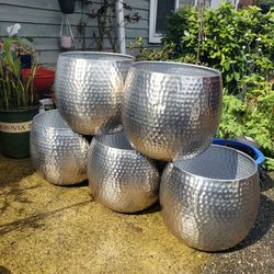 $49 Each Beautiful Silver Pot 15x15 