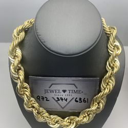 10k Gold Rope Chain 16mm Thick 