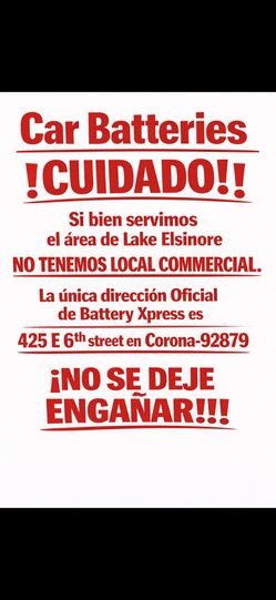 Baterías De Carro Reconstruidas- Nunca Usadas