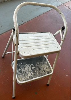 Vintage Metal 2-Step Stool