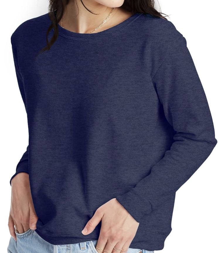 Hanes EcoSmart Women’s Crewneck Pullover Sweatshirt Sale From $15 Now $8