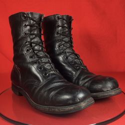 VINTAGE VIETNAM 1960s BILTRITE ADDISON HEAVY DUTY ARMY BOOTS  GOODYEAR WINGFOOT  GENUINE LEATHER  MADE IN USA  MENS SIZE 12  GREAT CONDITION  LOCATION