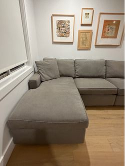 Room & Board Gray Sectional Sofa