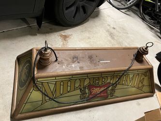 Miller vintage pool table light