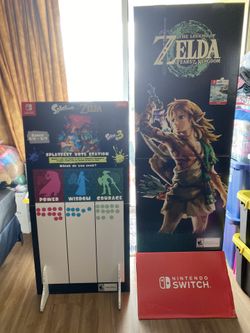 The legend of zelda and splatoon 3 standees