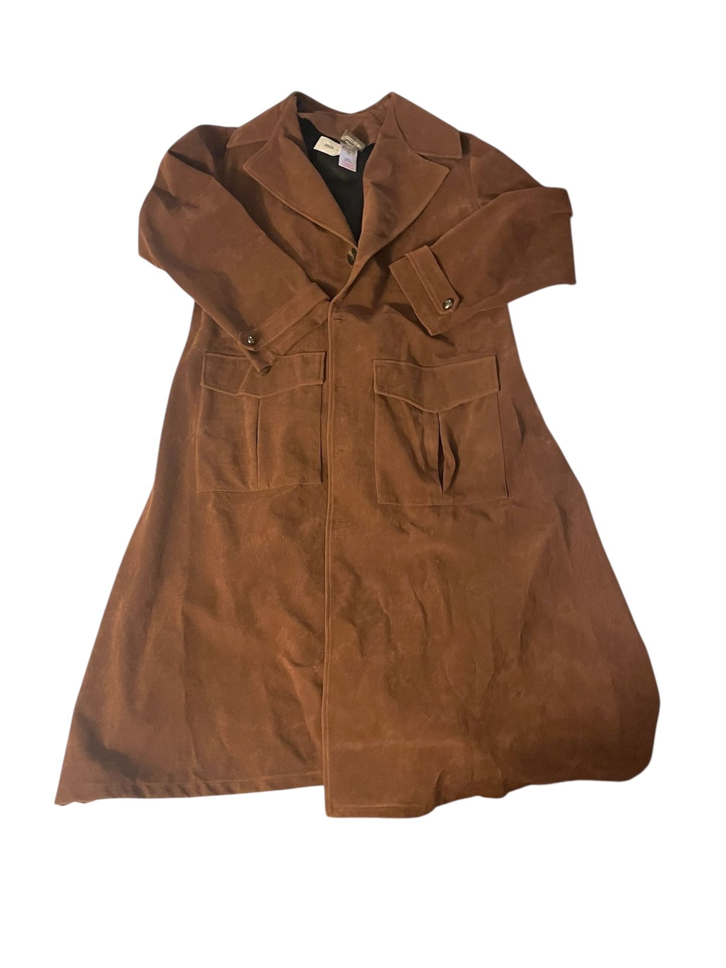 Harry Potter Hagrid Costume -Heavy Brown Velvet Coat Mens 4XL No Vest