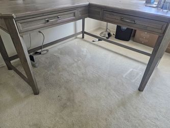 Farm house 2 drawer L shaped desk