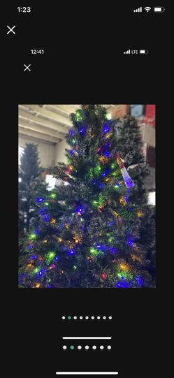 Home Accents Holiday Wesley Long Needle Op Pine LED Pre-Lit Artificial Christmas Tree New  7,5 Ft