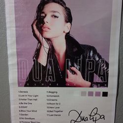 Dua Lipa Self Titled Album Cover Canvas Poster Music Wall Art Room Aesthetic 