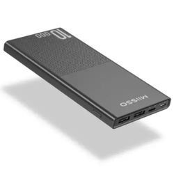 Miisso 10000mAh Power Bank Travel Phone Charger Bank Black