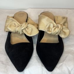 The Row Coco Bow Tie Suede Heels