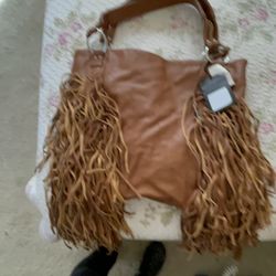 Urban Originals Fringe Leather Bag