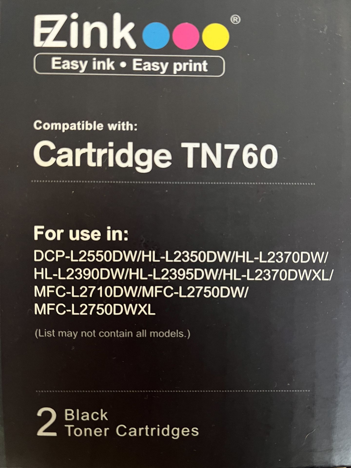 Laser Printer Cartridge Tn760 Black New Unopened 