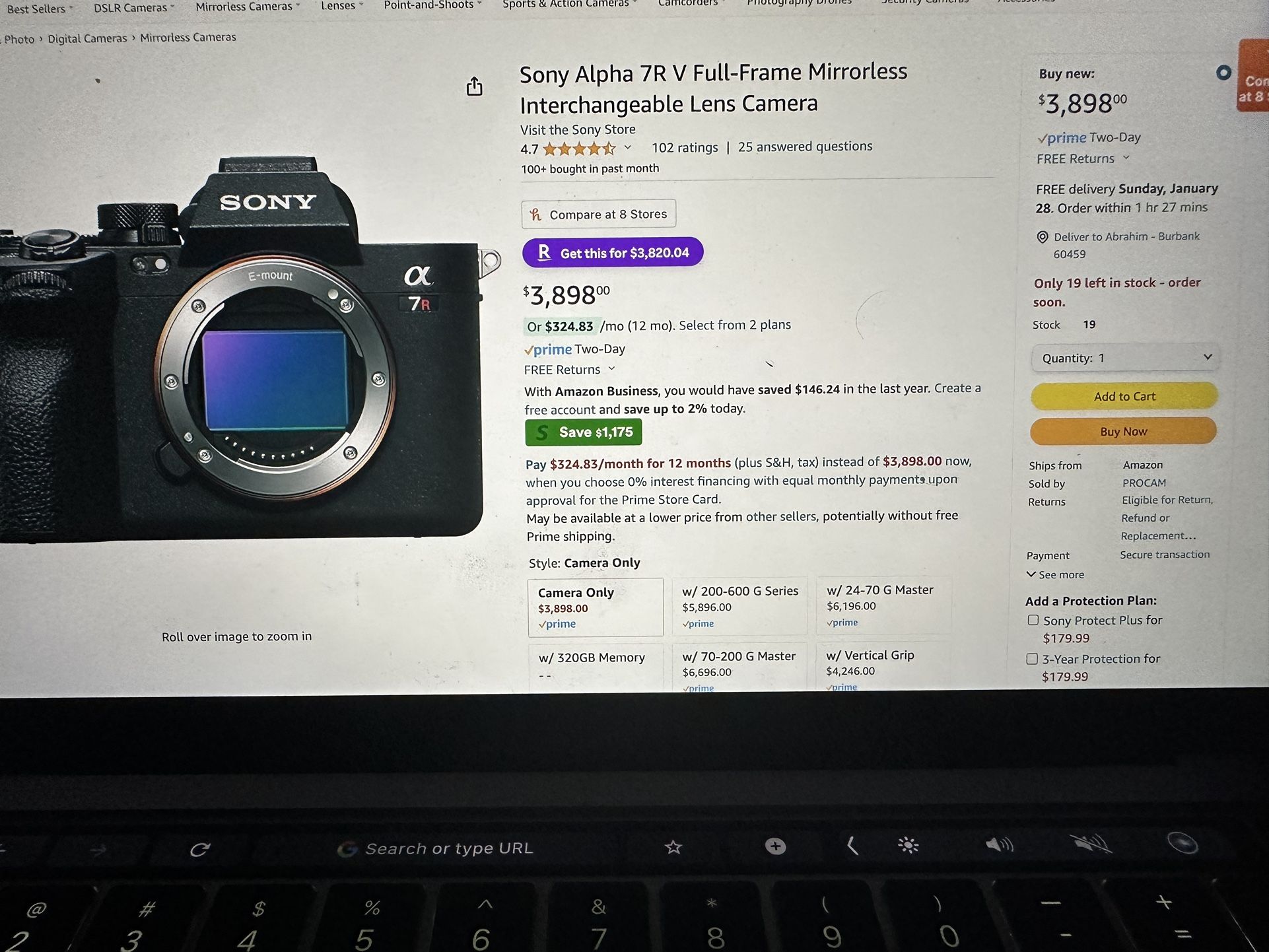 Sony Alpha 7R V Full-Frame Mirrorless Interchangeable Lens Camera