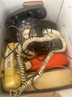 Vintage rotary phone lot, ABC News, White House