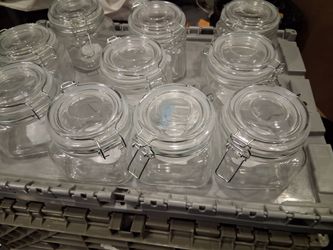 10 glass jars