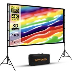 Projector Screen and Stand 120inchs