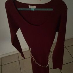 Long Burgundy Dress