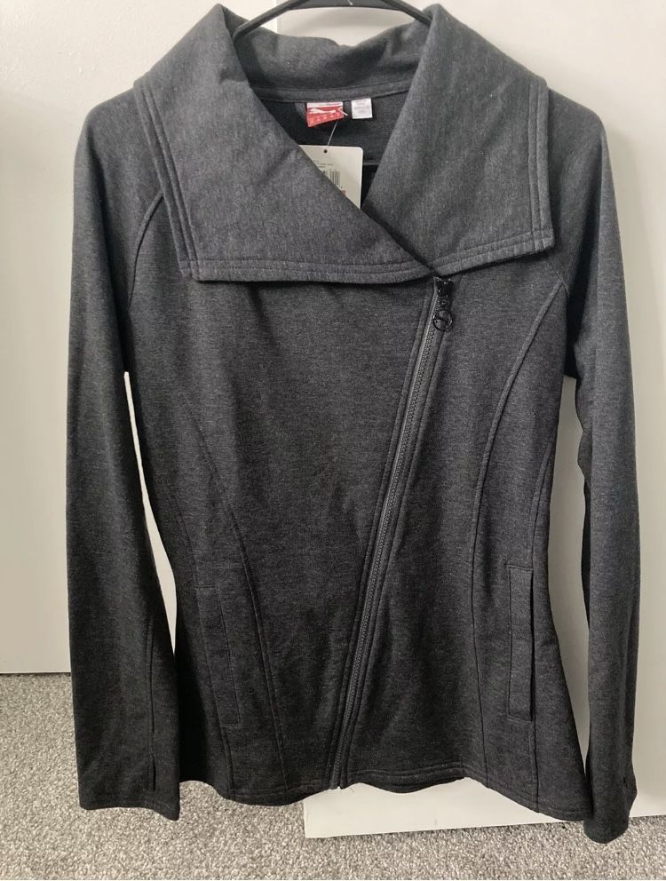 New Women’s Puma Lifestyle Sweatshirt Jacket 833088 - Dark Grey Heather - XS