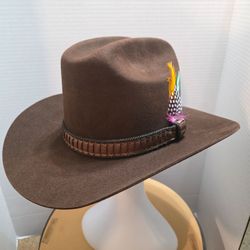 Vintage Stetson 4X Beaver Quality Cowboy Hat – Brown – Size 7