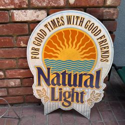 Natural Light Aluminum Sign 
