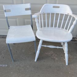 The Big Size Wooden Chair $ 30 Plastic One $ 10