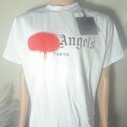 Palm Angles Tokyo Sprayed Logo T-shirt White - Small