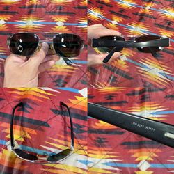 Ray Ban RB3052 W3181 Sleek Matte Black Flex Hinges Sunglasses Wrap Frames