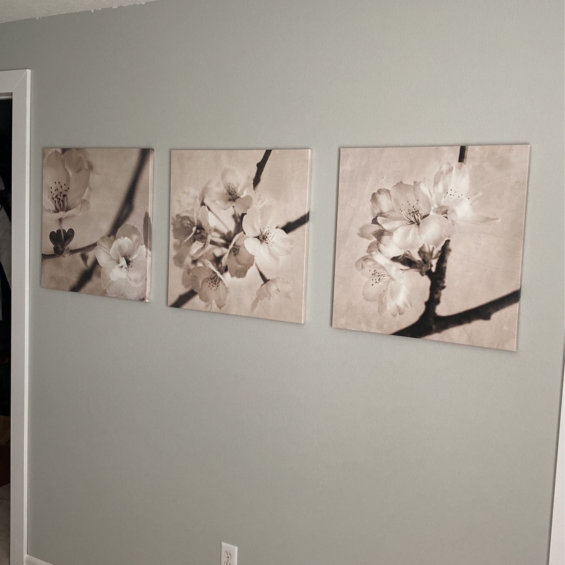 Ikea Flower Picture Canvas Wall Art Set Of Three