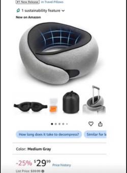 TAKE FIRE Memory Foam Travel Neck Pillow