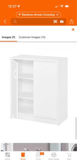 Shop ClosetMaid 32 in. H x 24 in. W x 12 in. D White Wood Look 2-Door Stackable Storage Organizer