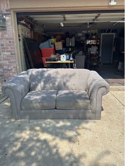 Gray loveseat