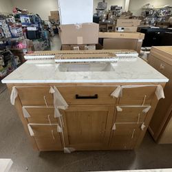 Gavino 42” Single Bathroom Vanity with Stone Top
