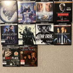 10 Sci-Fi Blu Ray Movie Lot