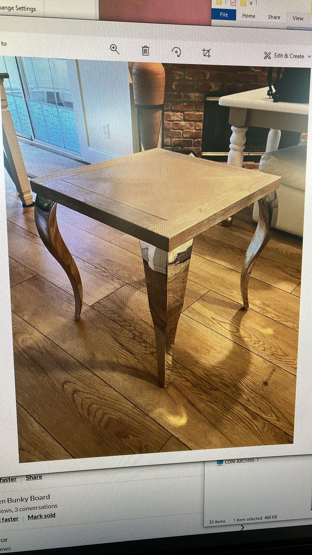 Chrome End Table