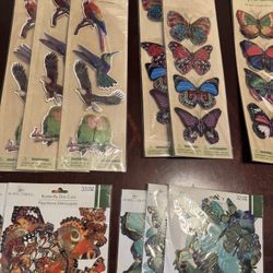 Bird and Butterfly Stickers and Die Cuts Scrapbooking