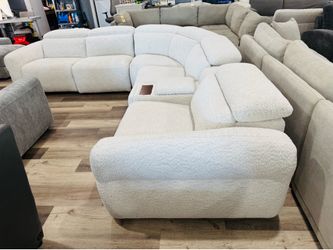 New white Sectional with electric recliners