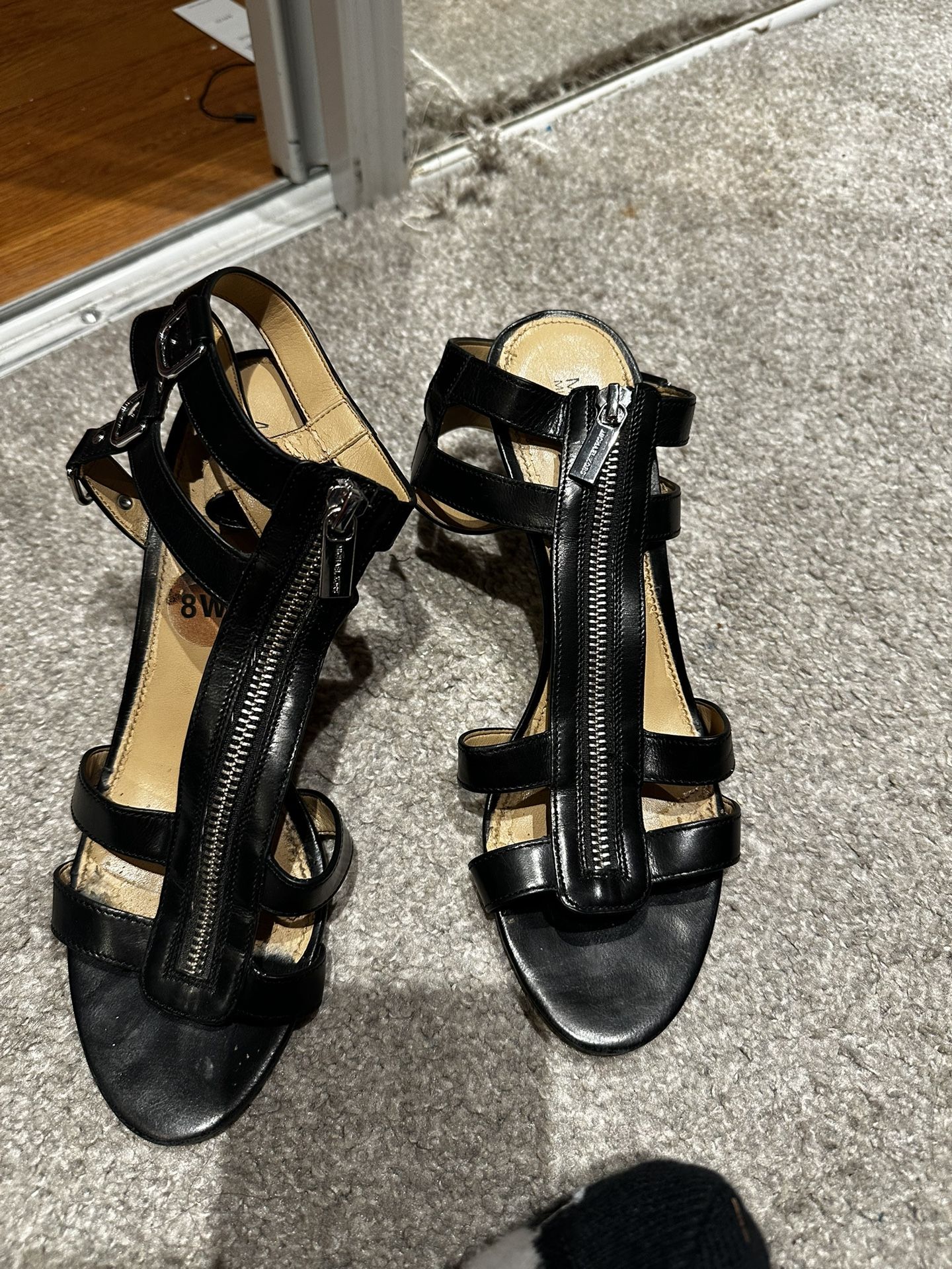 Black Heels With Zipper $30 US8.5