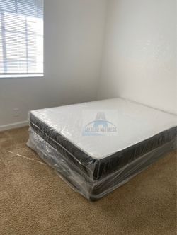 NEW FULL SIZE 54x75” MATTRESS AND BOX SPRING-2pcs