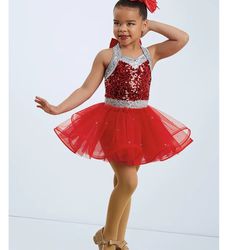 Red Ballet Dress Size Small For 5 Years Old