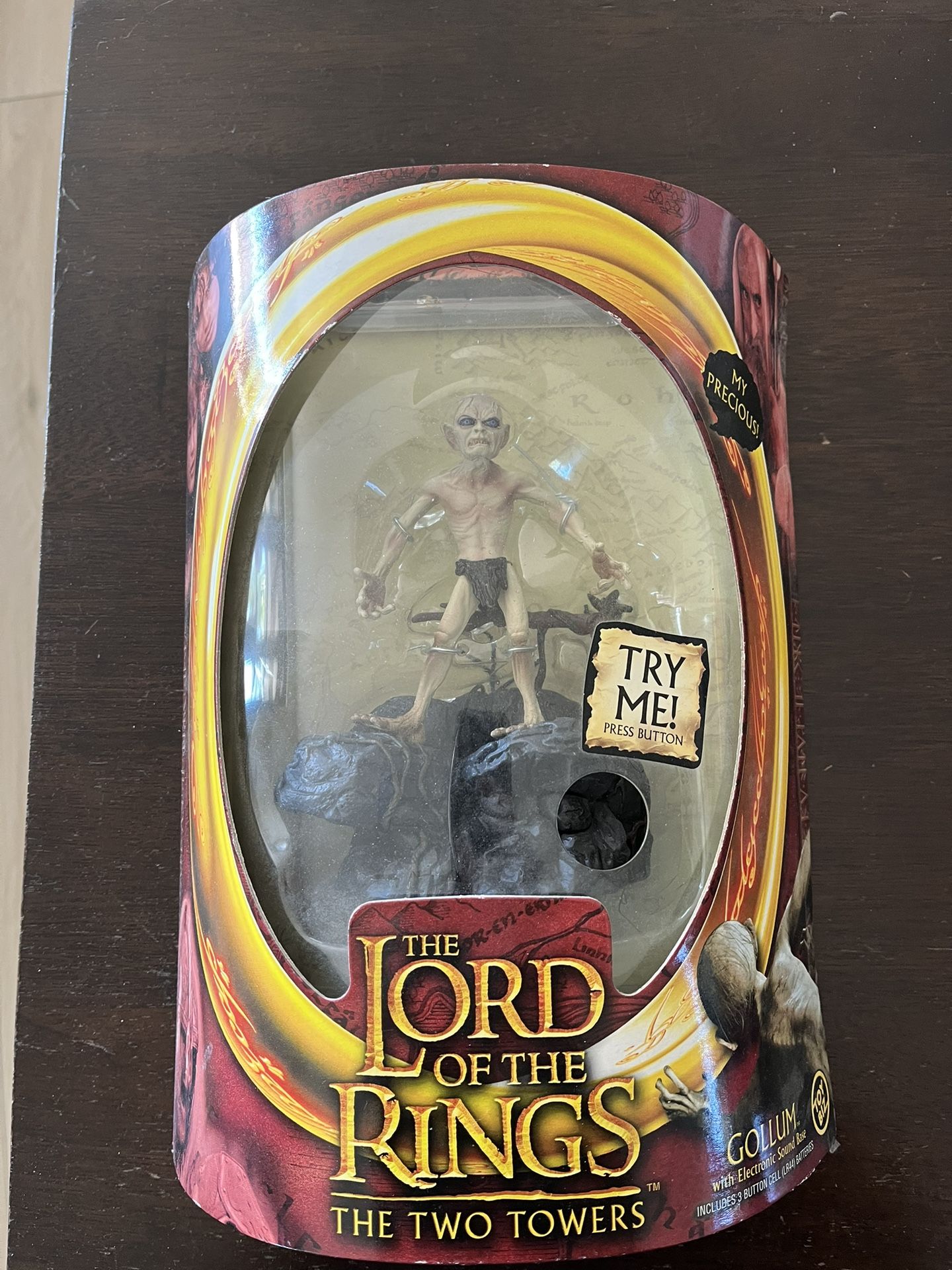 Lord Of The Rings Two Towers Sméagol Action Figure Electronic Base Toybiz2003