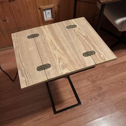 Folding Table/Night Stand With Outlets And Usb Chargers