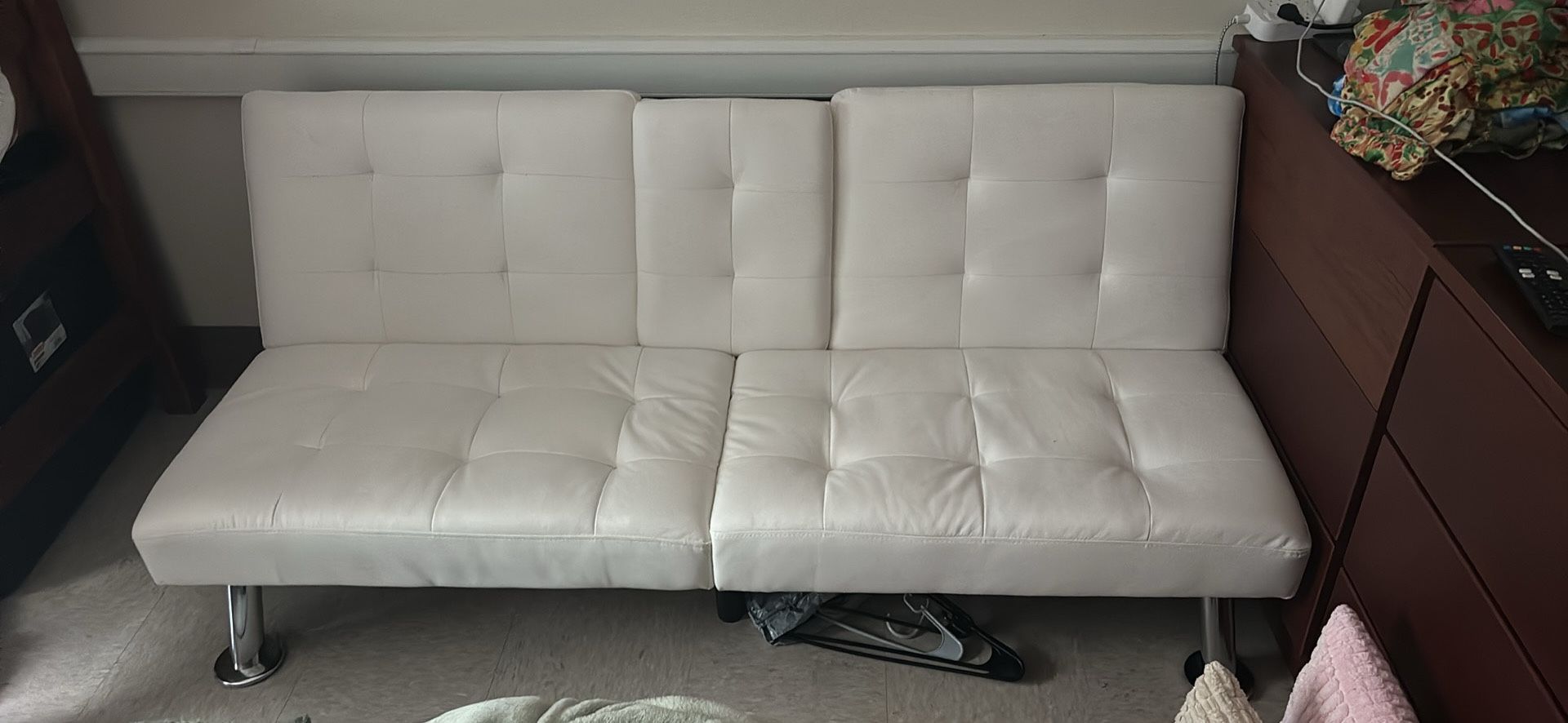 white futon