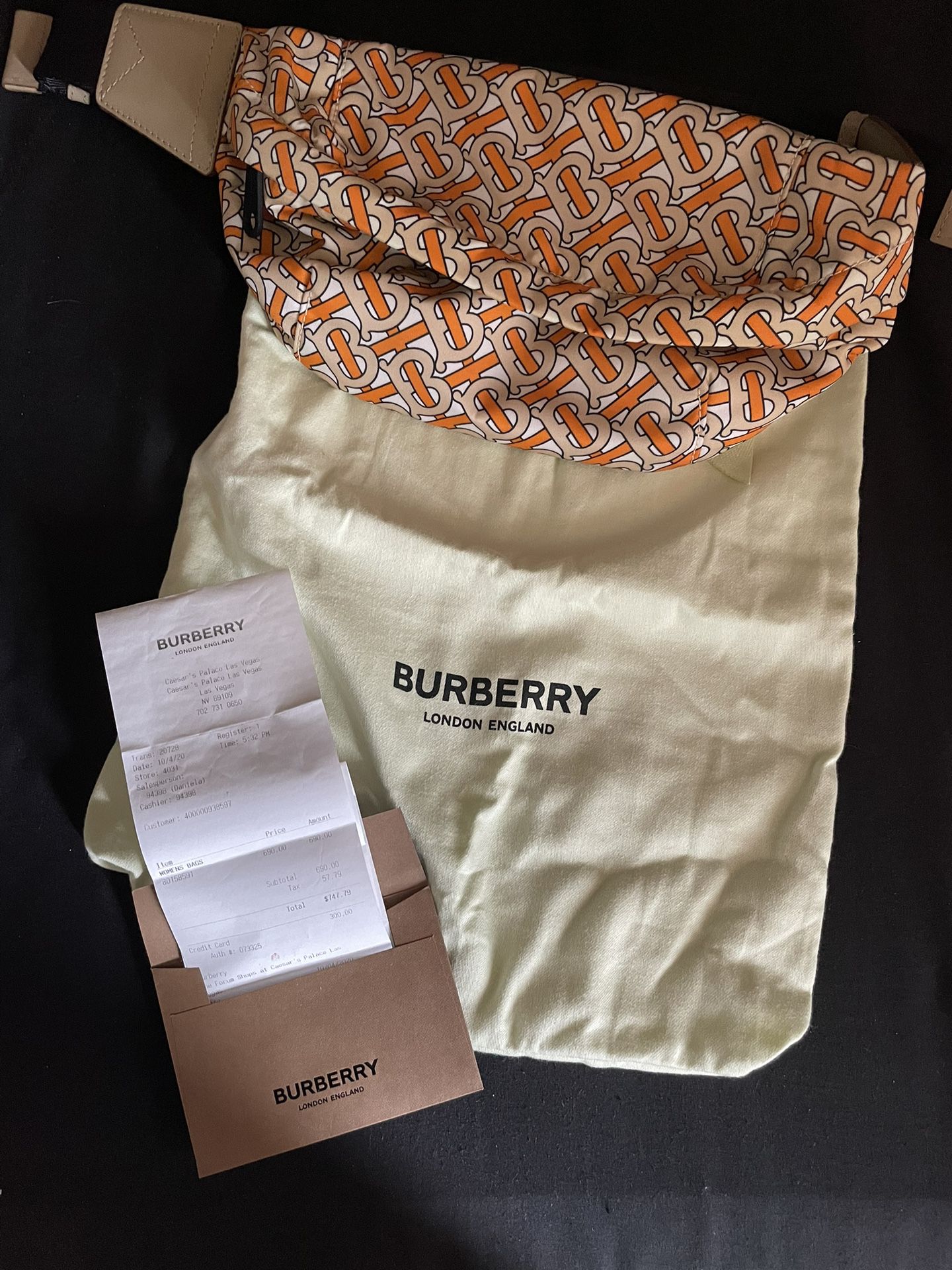 Orange Burberry Bag Brand New
