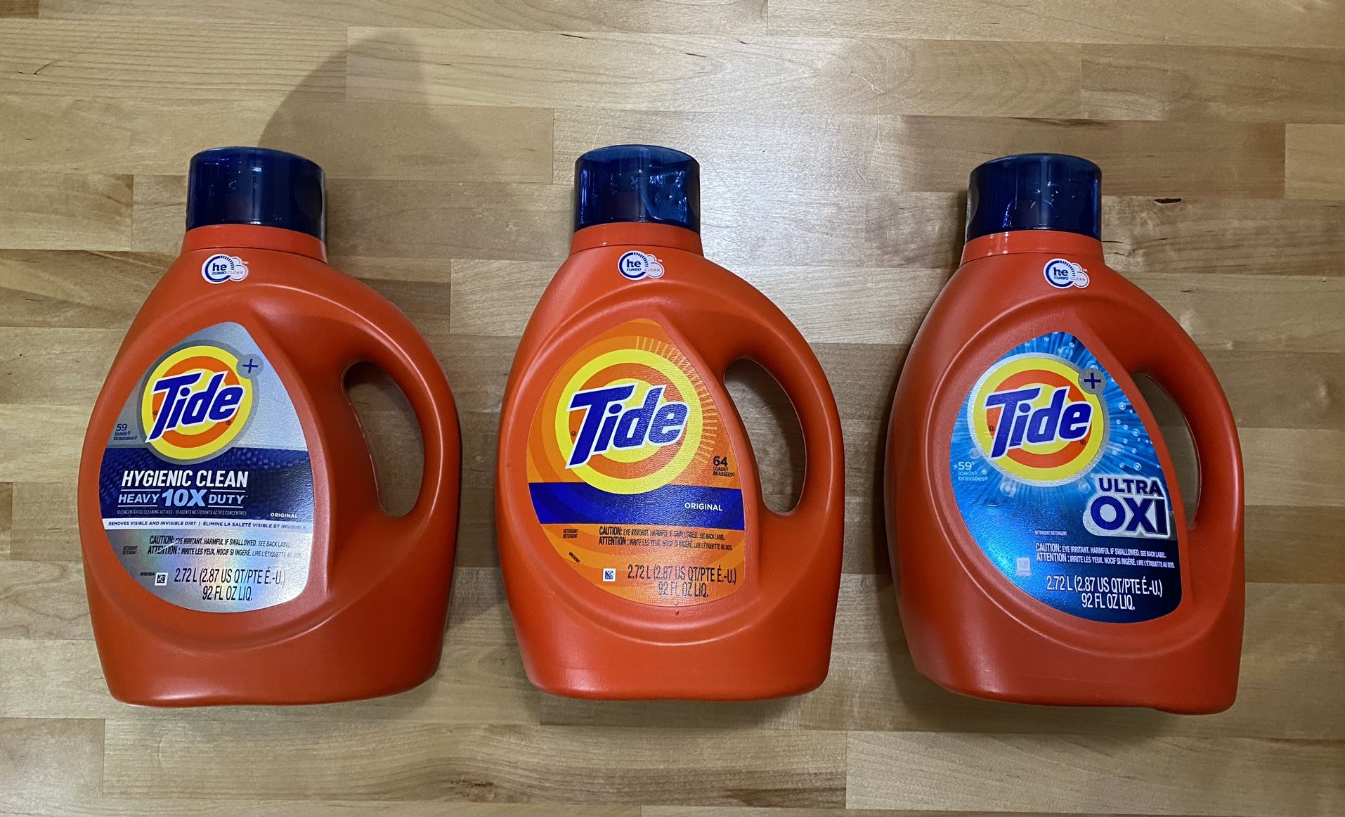 Tide -large 92 oz bottles