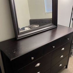 Bedroom Dresser and Mirror